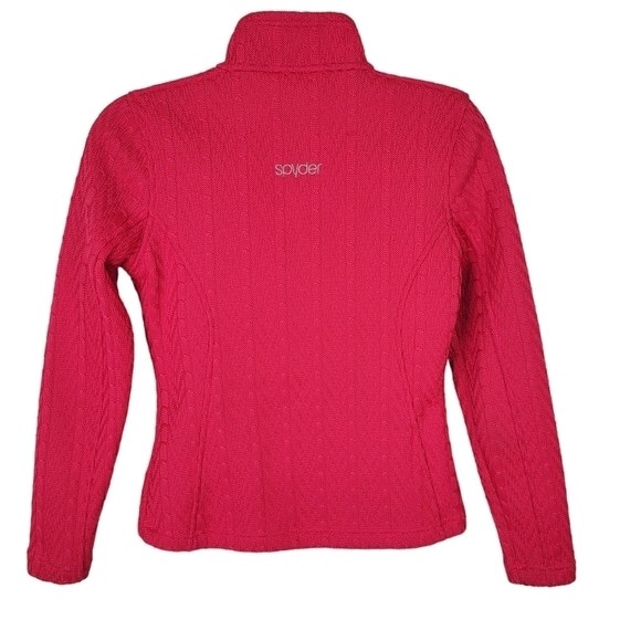 Spyder Core Sweater Jacket Size XS Full Front Zip Pockets Fleece Lined Dark Pink - Picture 2 of 14